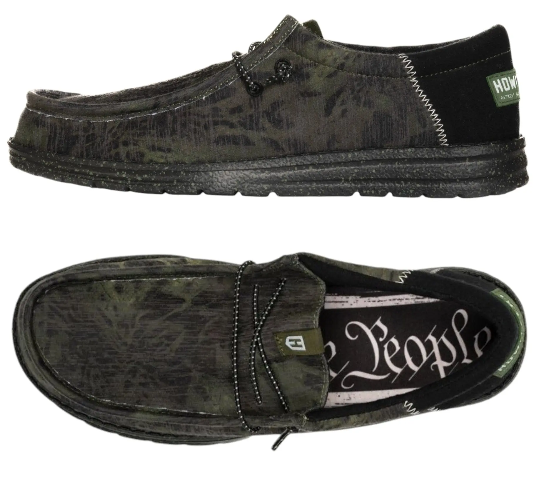 Howitzer Men's Roam Ambush Camo Walking Shoes, Lightweight Breathable Slip-On Footwear with Mock Twist Upper & Elastic Laces, Casual Breathable Shoes, Fabric, Camouflage, Camo Print, Casual Wear, Mock Twist Top, Removable Insole, Unisex Fit, All Seasons,,