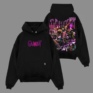 Gambit Super Hero MCU Movie Hoodie Retro Movie TV shirt Comic Superheroes Hoodie Oversized Black Movie Sweater Streetwear Graphic Hoodie Movie Shirt S-5XL Y2K Bootleg Style Tee Pop Culture Tee