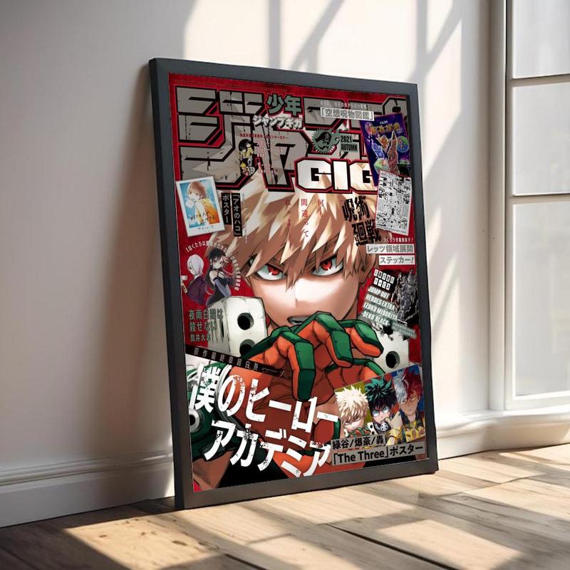 Anime My Hero A-Academia Painting Calligraphy Canvas Wall Art｜Gallery-Grade Waterproof Poster｜Fade-Resistant & Scratch-Proof｜Perfect Gift & Home Decor｜Living Room, Bedroom, Home Decoration｜Multiple Size