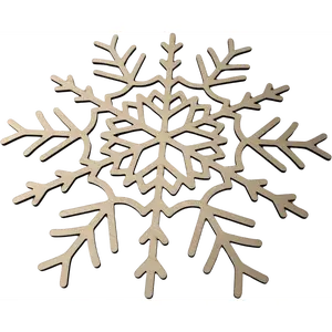 Lawn and Pets Christmas Wood Snow Flakes Design 19