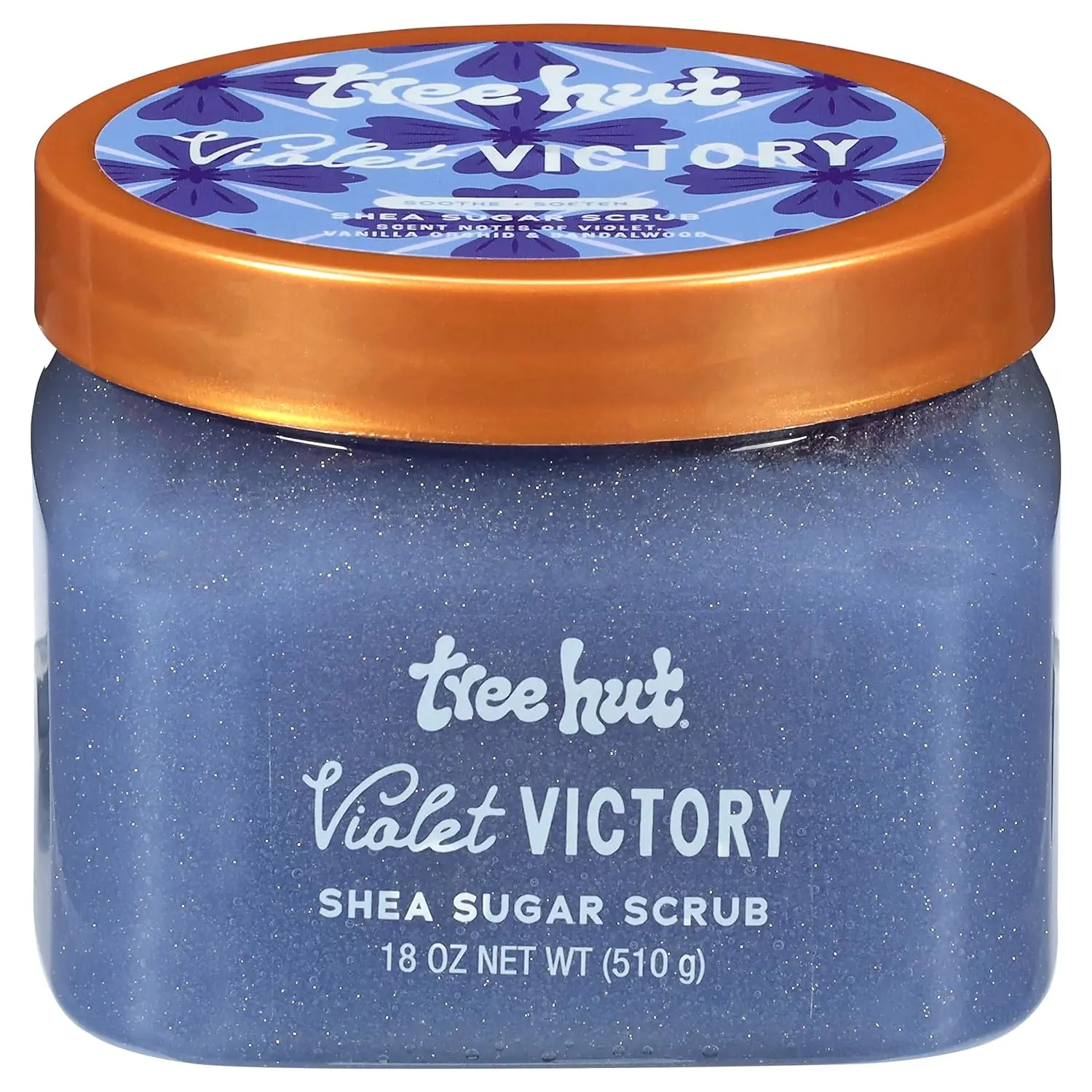 Tree Hut Violet Victory Body Scrub, Exfoliating Sugar Scrub, Vegan, 18 Oz | Exfoliating & Nourishing with Shea Butter & Essential Oils, Body Exfoliator for All Skin Types, Self Care Gifts for Women