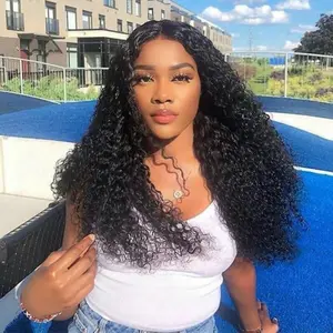 HUICHU Kinky Curly Hair Wigs 13x6 Full HD Transparent Lace Front Human Hair Wigs for Women 200% Density Glueless Frontal Wig Pre Plucked With Baby Hair