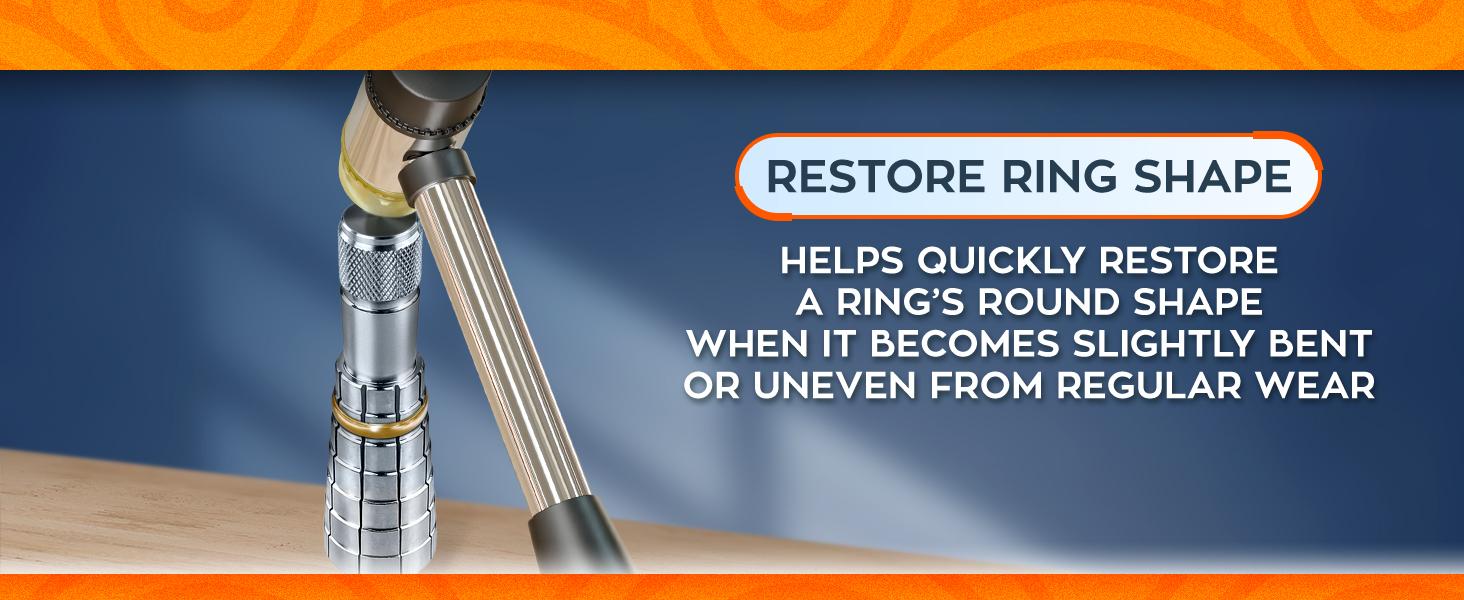 Stainless Steel Ring Stretcher Kit with Rubber Mallet - Professional Ring Resizing Tool 6-10 for Jewelers Jewelry Repair & DIY Enthusiasts