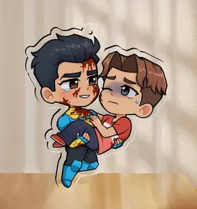 2 styles Invincible Maskless & William Acrylic Keychain, Cutest Anime Bag Charm Gifts