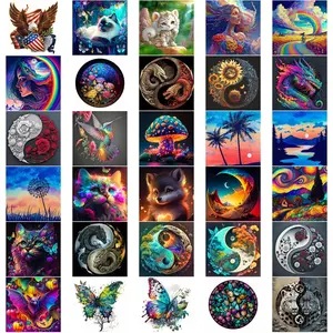 10-30pcs Diamond Painting Kits Cartoon Characters, Full Drill Art Set for Wall Decor, Beginner-Friendly DIY Craft Gift for Holidays