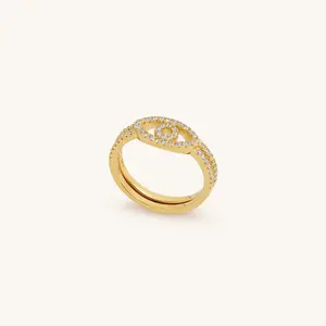 Still Vision Evil Eye Gold Stack Ring