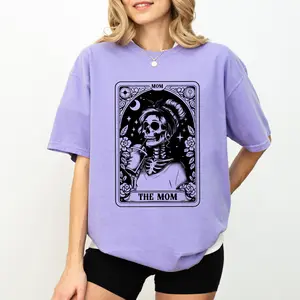 Comfort Colors The Mom Tarot Card Shirt, Funny Mother Graphic Printed Tee, Tarot Lover Mama T-shirt, Funny T-shirt For Women, Cotton Fabric Chic Style
