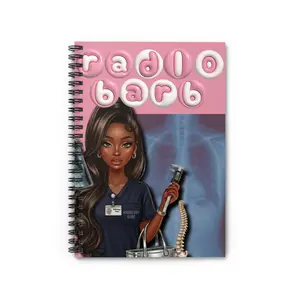 Radiology Barb Spiral Notebook | Medical Tech X-ray Art