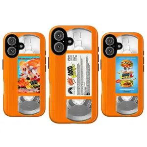 Good Burger Orange VHS Tape Retro 90s Movie Nostalgic Nickelodeon Comedy Art Tough Case for iPhone 17 Pro Max 16 Air 15 Plus 14 13 12 11 Mini Nostalgic 90s Aesthetic Max Protection Armor Back