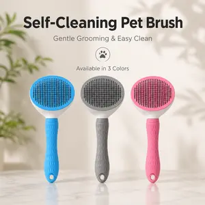 Pet Slicker Brush for Shedding, Professional Dog and Cat Grooming Brush with Coated Massage Pins, Gentle Undercoat Deshedding Tool for Matted Hair