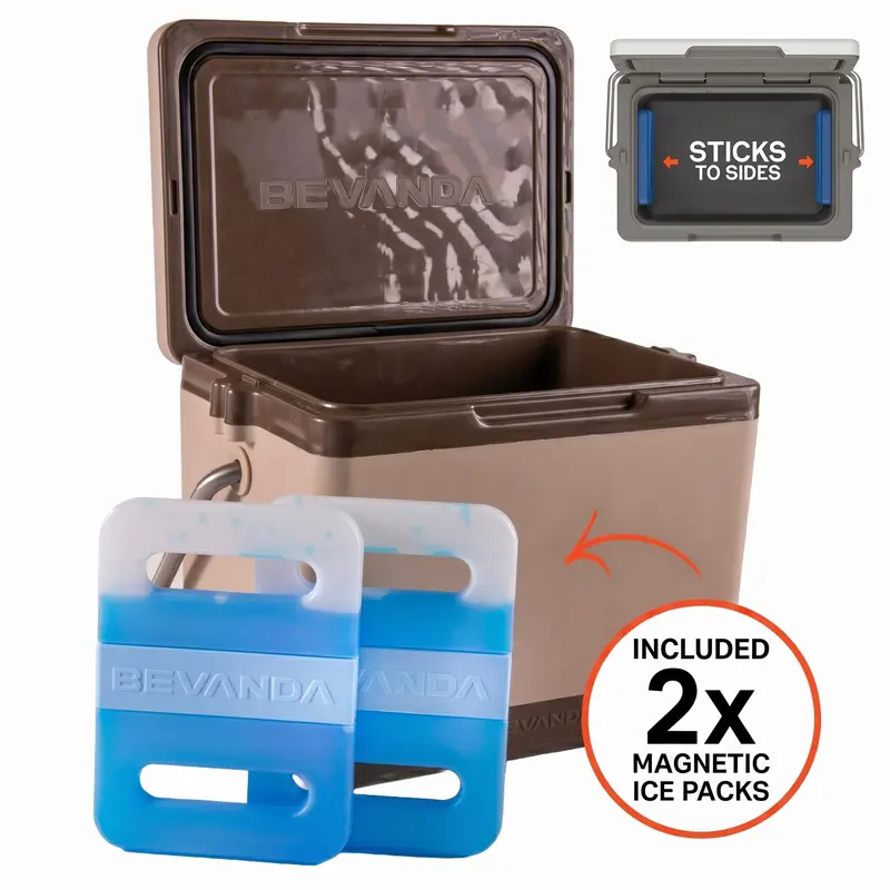Bevanda - Verge 10qt Insulated Lunch Box - Durable Cooler with Magnetic Ice Packs - Rugged Hard Shell Lunch Cooler for Jobsite Lunches, Outdoor Adventures & All Day Temperature Control