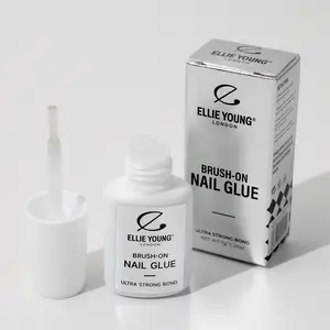 ELLIE YOUNG BRUSH ON NAIL GLUE, Durable & Long-lasting Nail Glue, Easy Application, Fake Nails Brush on, Acrylic Nails, Beauty Secrets Nail Glue, Nail Art, Nail Care, Home Nail Art, Nail Adhesive, Nail Art Supplies