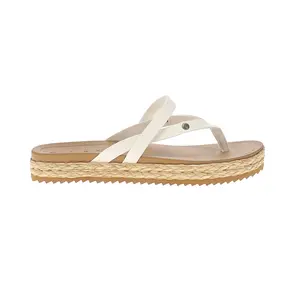 Reef Womens Vista Carmen Espadrille Platform Flip Flops Casual Sandals Casual Low Heel 1-2" - White