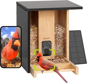 Birdfy Feeder Bamboo - Smart Bird Feeder with Eco-friendly Material