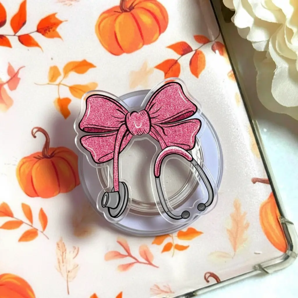 Nurse Bow Magsafe Grip, Coquette Bow Phone Holder, Gift for Her