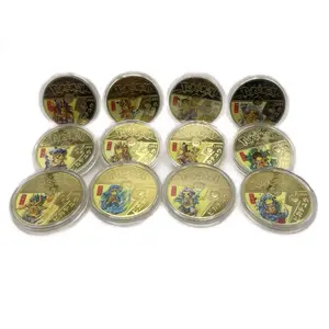 Pikachu Golden Coin Collection - Set of 12 Collectible Coins Featuring Iconic Pikachu Characters