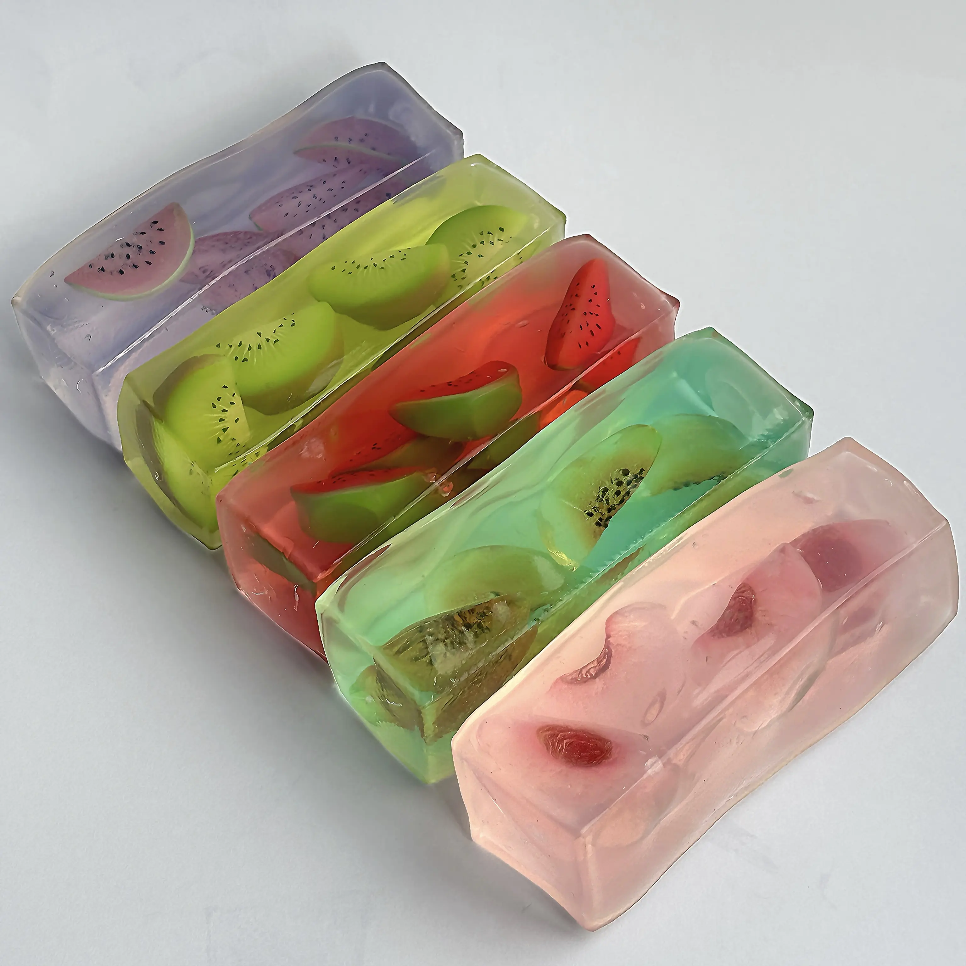 Mochichi Frozen Fruit Ice Block Gel Stress Ball - ASMR Slow Shifting Jelly Squishy Toy | Handmade Sensory Fidget Toy for Desk & Stress Relief