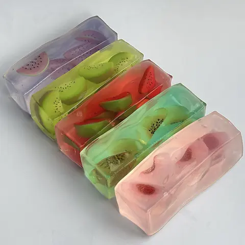 Mochichi Jolislime Frozen Fruit Ice Block Gel Slow Rise Squishy Stress Relief Toy - ASMR Squishies Toys, Sensory Fidget Squishies, Oddly Satisfying Slow Shifting Jelly, Handmade Unisex Fidgets for Desk, 5+ Years Use