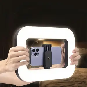 Portable LED Ring Light, USB Rechargeable Selfie Light with 3 Color Adjustment, Adjustable Handheld Fill Light for Camera, Smartphone, Sports Camera, Video Recording, Cellphone