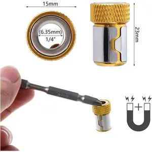 3Pcs Magnetic Screw Holder Ring for 1/4" Hex Screwdriver Bits, Removable Screw Catcher with Strong Magnet