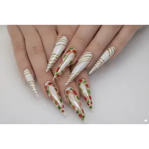 Festive Flex – Holiday Luxe Press-On Nails | Austin, TX (Large, 14pc Handmade Set)