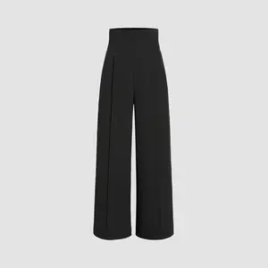 Cider [size XXS Petite-XL Petite] Petite Solid High Waist Knitted Wide Leg Trousers