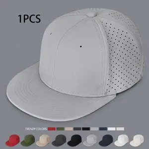 Street Style Breathable Perforated Baseball Cap, Adjustable Snapback, Solid Color Design, Lightweight Quick-Dry, Multiple Colors, Urban Fashion, Gift Idea