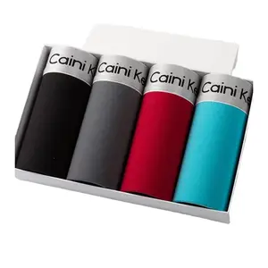 4Pcs/Lot Men's Underwear Boxer Fashion Sexy Underwear Antibacterial Soft Comfortable Underwear Brand Boxer Shorts Men's Panties