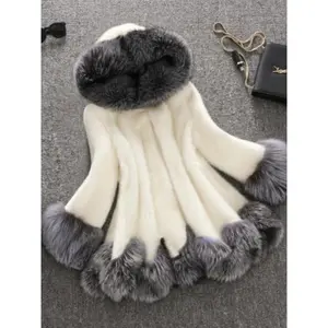 Hooded Loose Faux Fur Jacket Women Thick Autumn Winter Korean Maxi Coat Long Warm Luxury Fur Parkas Bontjas Furry Outerwear