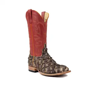 Men's Horse Power Top Hand Petrified Oak Big Bass with 13" Red Explosion Top HP8068