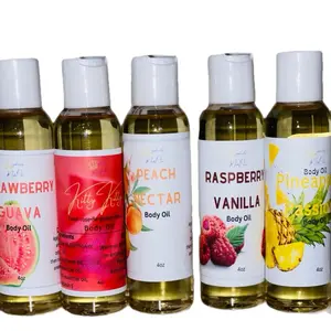 Kitty Kitty Moisturizing Scented Body Oil - 40g - Available in Multiple Flavors: Raspberry, Vanilla, Pineapple & Guava