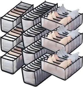 6PCS(3SET) Extra Large Wardrobe Clothes Organizer Closet Organizer Portable Pants Sweaters Organizer for Closet,T-Shirt, Underwear, Upgraded 7 Grids Jeans Hoodie Organizer Clothes Organizer