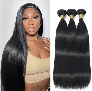 Premium 15A Straight Virgin Hair Extensions 100% Unprocessed Brazilian Human Hair Weaves Bundles Elite Natural 10-32 Inch
