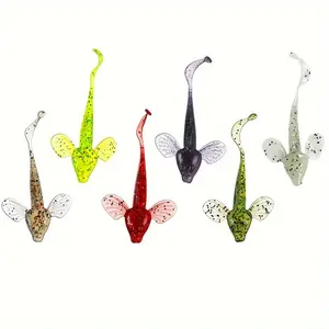 6pcs Artificial Fishing Bait, Lure Soft Bait Single-tailed Insect Simulated Capuchin Soft Maggot Soft Fishing Lure, Bionic Swimbait, Fishing Accessories