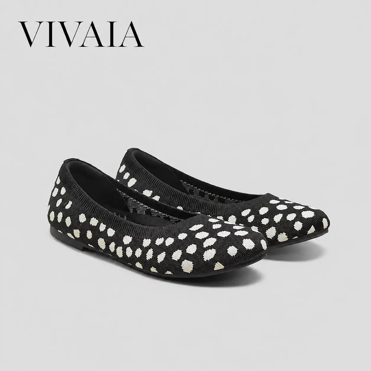 VIVAlA Women’s Round-Toe Ballet Flats – Diamond Padded Pressure-Relief Insole, Arch & Forefoot Support with Heel Rebound(Claire)