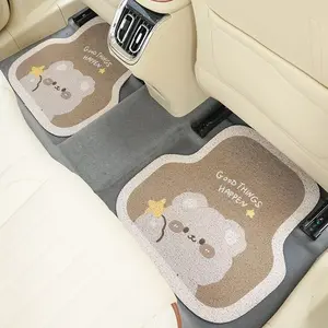 Cute Cartoon Bear Pattern Car Floor Mat, Car Anti-slip Mat, Universal Car Interior Decoration Accessories for Women & Men, Floor Mats For Car, Fiber Matting