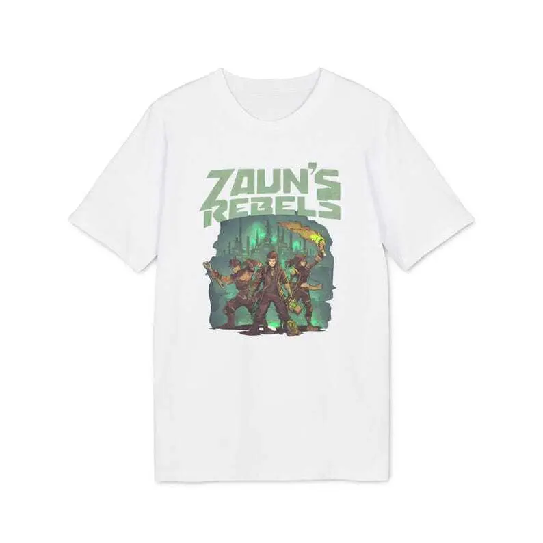 GMS Zaun's Rebels T-Shirt Arcane T-Shirt, League of Legends Fan Articles, Unisex Gaming Shirt with Rebel Motif from Zaun
