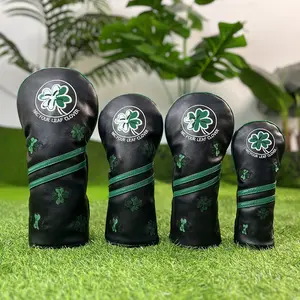Clover Pattern Golf Club Cover, Single Swing Protective Gear, Dust-Proof & Durable Design, Essential Golf Accessory