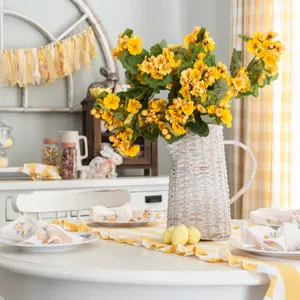 Decorative Whitewash Woven Pitcher Home Decoration