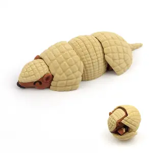 Articulated Armadillo 3D Printed Desk Toy for Stress Relief & ADHD - Flexible Poseable Figurine