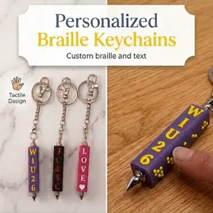 Personalized/custom braille keychains