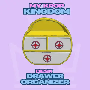 My Kpop Kingdom Desk Drawer Organizer with 3 Compartments for Efficient Storage and Organization - Yellow