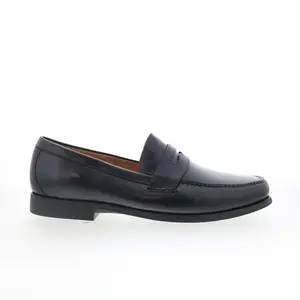 Johnston & Murphy 20-7795 Mens Black Wide Loafers & Slip Ons Penny Shoes