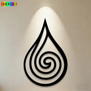 1pc Teardrop Spiral Metal Wall Art, Abstract Teardrop Spiral Statue Mural, Ideal Gift for New Year, Easter, Abstract Art Enthusiasts, Rust-Resistant Metal Wall Decor Wall Sculptures, Perfect for Indoor Wall & Garden Fence, Unique Modern Home Decor