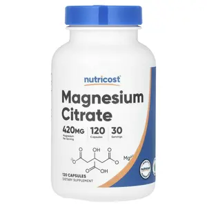 Nutricost Magnesium Citrate, 120 Capsules (105 mg per Capsule)