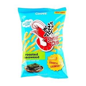 Calbee Japan Seaweed Flavor Shrimp Chips 94g - Crispy Savory Snack for All Ages