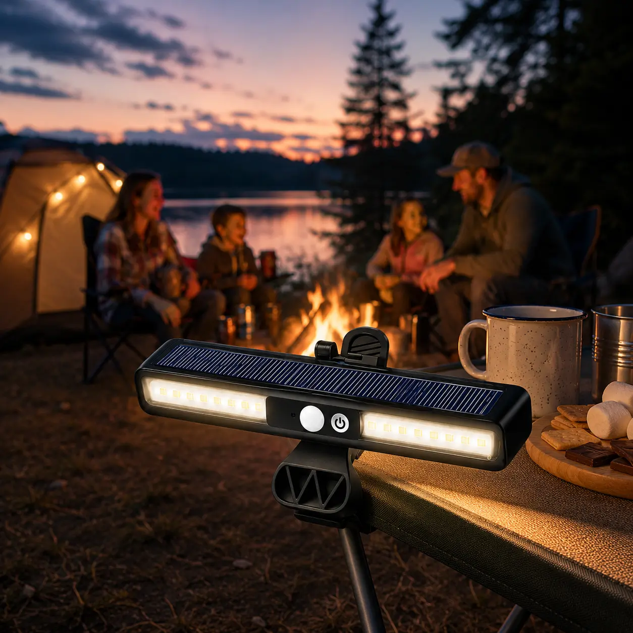 Solar Outdoor Clip-On Lights, 36 LED IP65 Waterproof, Auto On/Off, 2-in-1 Clamp or Wall Mount for Fence, Deck, Patio, Garden & Camping