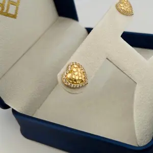Oroconda Jewelry 14k Gold Heart-Shaped Nugget Earrings Unique Design for Special Events & Everyday Wear Luxurious & Elegant Finish