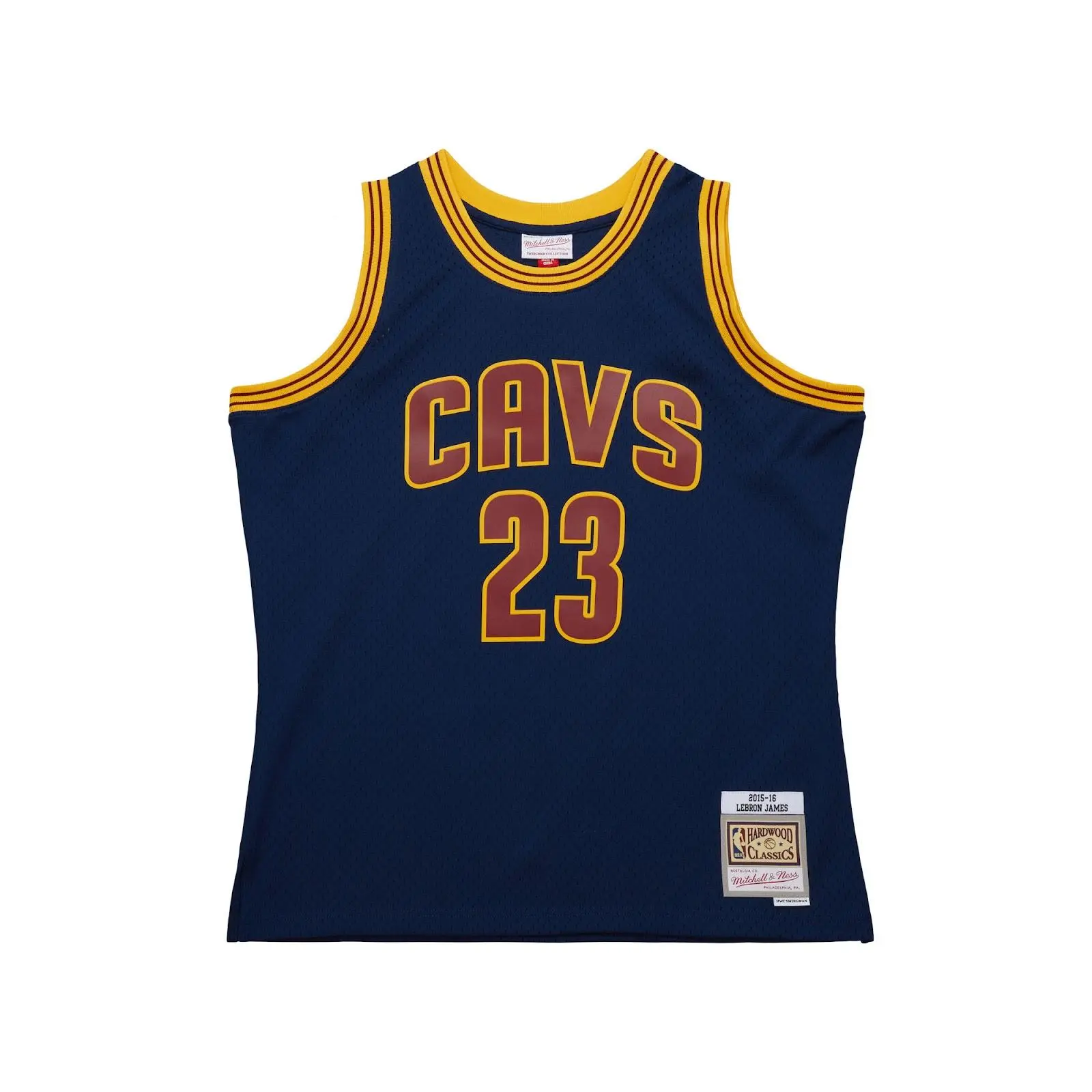 LeBron James Cleveland Cavaliers 2015-16 Navy Alternate Swingman Jersey NBA Throwback Basketball Hardwood Classics Fan Gear Mitchell & Ness