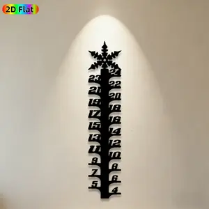 1pc Christmas Countdown Tree Metal Wall Art, Festive Countdown Tree Statue Mural, Ideal Gift for Christmas, New Year, Holiday Decor Enthusiasts,  Metal Wall Decor Wall Sculptures, Perfect for Living Room Wall & Garden Fence, Unique Seasonal Home Decor